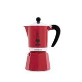 Bialetti Rainbow Metal 6 Cup Moka Pot - Kırmızı