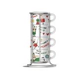 Bialetti Set 4'lü Stackable Cappuccino Fincan Seti