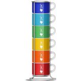 Bialetti Set 6'lı Stackable Renkli Espresso Fincan Seti