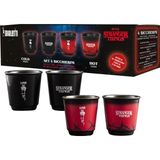 Bialetti Stranger Things 4'lü Kahve Fincanı Seti, Isıya Duyarlı, Renk Değiştiren, Bulaşık Makinesind