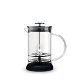 Bialetti - Süt Köpürtücü - 330mL - Borosilikat Cam Gövde - Paslanmaz Çelik Kapak - Çift Diskli Çırpıcı Kapak - Mikrodalgada Kullanıma Uygun - Bulaşık Makinesinde Yıkanabilir