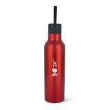 Bialetti - Termal Şişe - 500mL - Kırmızı Renk - Paslanmaz Çelik - Çift Katmanlı - 12 Saat Sıcak 24 Saat Soğuk Tutar - Hava Geçirmez Vidalı Kapak Özelliği - Özel Silikon Conta Sayesinde Sızdırmaz Şişe