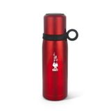 Bialetti - Termos - 460mL - Kırmızı Renk - Paslanmaz Çelik - Çift Katmanlı - 12 Saat Sıcak 24 Saat Soğuk Tutar - Bardaklı Kapak Özelliği