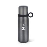 Bialetti - Termos - 460mL - Koyu Gri Renk - Paslanmaz Çelik - Çift Katmanlı - 12 Saat Sıcak 24 Saat Soğuk Tutar - Bardaklı Kapak Özelliği