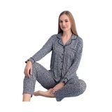 Bianca Notte Leopar Kadın Pijama Takımı Yumuşak Dokulu S/2Xl