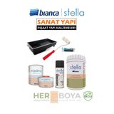 Bianca Set 1 Lt - Beyaz Boya + Siyah Mermer Effekt Sprey + Maximo Sıvı Cam Ipek Mat