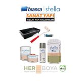 Bianca Set 1 Lt - Siyah Boya + Gri Mermer Effekt Sprey + Maximo Sıvı Cam Ipek Mat