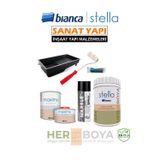 Bianca Set 1 Lt - Siyah Boya + Gümüş Mermer Effekt Sprey Rich + Maximo Sıvı Cam Parlak