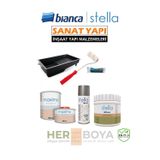 Bianca Set 500Ml - Siyah Boya + Gri Mermer Effekt Sprey + Maximo Sıvı Cam Ipek Mat