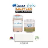 Bianca Stella 4-6 M2 Boyama Seti ( 500Ml Boya+ 500Ml Maximo Parlak) Antik Beyaz