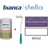 Bianca Stella Akrilik Boya + Dekor Kadife Rulo - Beyaz - 0,5 Litre
