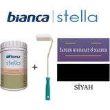 Bianca Stella Akrilik Boya + Dekor Kadife Rulo - Siyah - 0,5 Litre