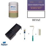 Bianca Stella Beyaz Yeni Nesil Dönüşüm Boyası Dolap Boyama Seti Yüksek Örtücülük Özelliği ile 1 Lt