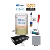 Bianca Stella Boya 4 Parçalı Set ( 1Lt Boya - Boya Tavası- Stella İpek Fırça - Kadife Rulo) Krater