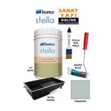 Bianca Stella Boya 4 Parçalı Set ( 1Lt Boya - Boya Tavası- Stella İpek Fırça - Kadife Rulo) Yasemin