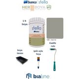 Bianca Stella Boya Seti (Bianca Stella Boya- Kadife Rulo - Ipek Fırça - Boya Kabı) - Vizon Gri
