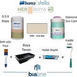 Bianca Stella Boya Seti - Tüm Renkler (6 Parçalı Diamond Boya Seti) - 0.5 lt - Kum Beji