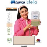 Bianca Stella Parlak Kum Beji Su Bazlı Boya Her Yüzey İçin Uygun Özellikli İç Cephe Boyası