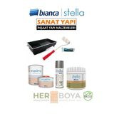 Bıanca Stella Set 500Ml - Siyah Boya + Gri Mermer Effekt Sprey + Maximo Sıvı Cam Ipek Mat