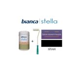 Bianca Stella Su Bazlı Akrilik Boya 1 Lt+ Dekor Kadife Parmak Rulo Siyah