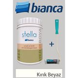 Bianca Stella Su Bazlı Saf Akrilik (1lt Boya + Dekor Kadife Rulo) - Kırık Beyaz