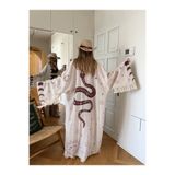 Bianca&Eva Kadın %100 Organik Pamuk Uzun Kollu Kimono
