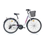 Bianchi Rainbow 28 V Fren 7 Vites 28 Jant 43 Kadro Beyaz Mor Fuşya Şehir Bisikleti