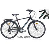 Bıanchı Travel 504 Erkek Şehir Bisikleti 480H V 28 Jant 21 Vites Siyah-Turkuaz-Gri - Renkli