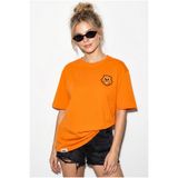 Bianco Lucci Kadın %100 Cotton Nakışlı Teddy Detaylı Bisiklet Yaka T-Shirt 60382610