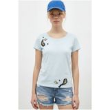 Bianco Lucci Kadın %100 Pamuk El İşi Nakış Detaylı Premium Tasarım T-Shirt 1006 60282052