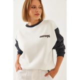 Bianco Lucci Kadın Baskılı Parçalı Sweatshirt 60351255