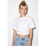 Bianco Lucci Kadın Beli Lastikli Balon Formlu Crop T-Shirt 1104 60286251