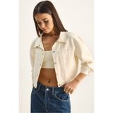 Bianco Lucci Kadın Çift Cep Detaylı Çıtçıt Kapamalı Mevsimlik Denim Ceket 60282057
