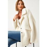 Bianco Lucci Kadın Çift Cepli Oversize Peluş Mont 1611 60261097
