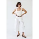 Bianco Lucci Kadın Yüksek Bel Pile Detaylı Geniş Paça Culotte Pantolon DP261038 60286319