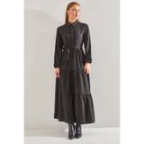 Bianco Lucci Modest Modest Kadın Yakası İlikli Kloş Tesettür Elbise 60151004