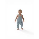 BİANCOFİGLİO Bebek Askılı Pantolon Slopet Ayarlanabilir Boy 0/2 Yaş Gri 6-9 AY