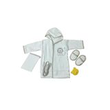 BİANCOFİGLİO Unisex Bebek Bornoz Kahve 2 YAŞ