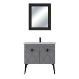 Biani Cosmos 90 cm Matt Anthracite Banyo Dolabı