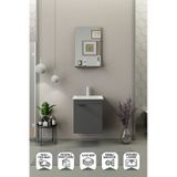 Biani Fix Arya 50 CM Mat Gri Banyo Dolabı