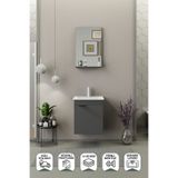 Biani Fix Arya Slım 50 cm Banyo Dolabı Mat Gri