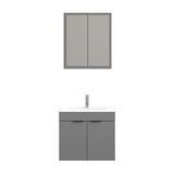 Biani Fix Loft 65 cm Mat Gri Banyo Dolabı