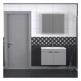 Biani Fix Loft 85 CM Mat Gri Banyo Dolabı