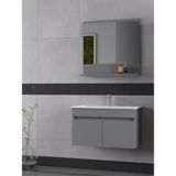 Biani Tome 80 cm Mat Gri Banyo Dolabı