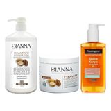 Bianna Argan Yağlı Şampuan 1000 ml + Argan Yağlı Saç Bakım Kremi 550 ml + Neutrogena Yüz Temizleme Jeli 200 ml