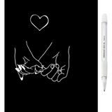 Bianyo Gen-Of A5 Siyah Sketch Pad Defter Beyaz Kalem Seti