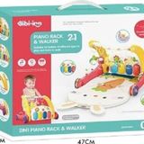 Bıb6016- Vardem Piyanolu Bebek Yürüteci Ve Tavşan Desenli Kırmızı Oyun Halısı 2 İn 1