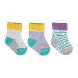 Bibaby Biorganic Rainbow Unisex 3'lü Bebek Çorap