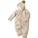 Bibaby Cepli Welsoft Triko Bebek Tulumu 60600 - Ekru - 9 - 12 Ay