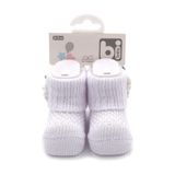 bibaby Çiçekli Bebek Çorabı 68300,Beyaz 0-3 Ay